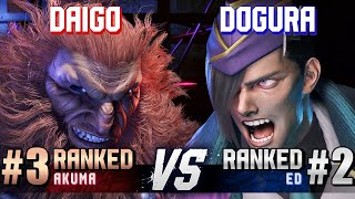 SF6 ▰ DAIGO (#3 Ranked Akuma) vs DOGURA (#2 Ranked Ed) ▰ High Level Gameplay