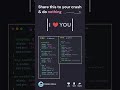 I love you Animation HTML & CSS #shorts #valentine