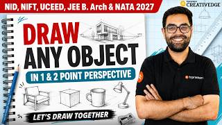 How to Draw Any Objects with 1 & 2 Point Perspective | NID, NIFT & UCEED 2027