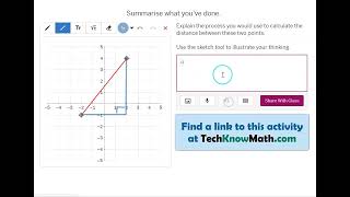 Distance Formula in Desmos Classroom!  #inquiry #algebra #geometry