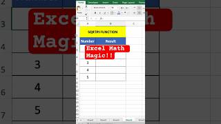 Excel Math Magic!! SQRTPI Function in excel #shorts #excel #ytviral #exceltipsandtricks
