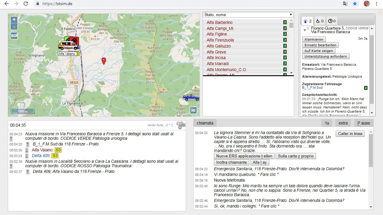 centrale operativa 118 simuletor #3 ita 118 firenze/ prato