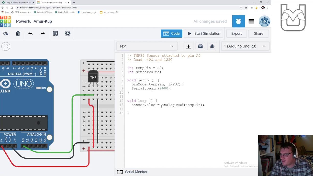 Intermediate/Advanced Tutorial - TMP36 Temperature Sensor - YouTube