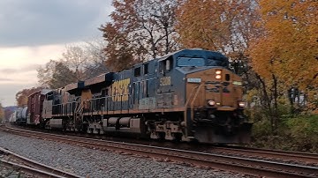 5208 ES40DC Leads Csx M410 Through Piscataway, NJ