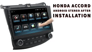 Honda Accord Android Stereo After Installation Honda Accord Car Stereo Asca