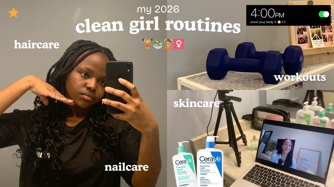 my clean girl maintenance routines 💆🏽‍♀️🌺 | haircare, skincare, working ...