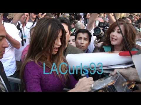 Penelope Cruz signs for fans at her star unveiling