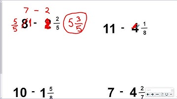 L36:  Subtracting Fractions and Mixed Numbers from Whole Numbers