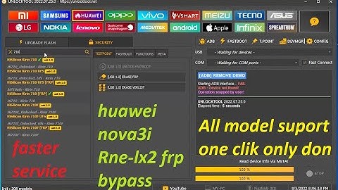 Huawei Nova3i Rne-lx2  Frp Bypass With Unlocktool only one click- 100 percent done | WB Channel 5