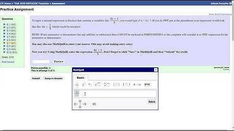 IMathAS Practice Assignment Video
