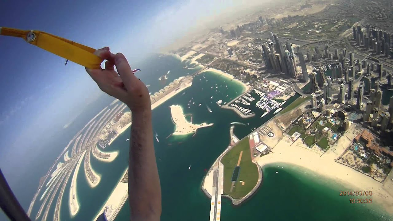 Wingsuit over Skydive Dubai YouTube