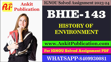 IGNOU BHIE-143 Solved Assignment English Medium 2023-24 for July 2023 and January 2024 Session