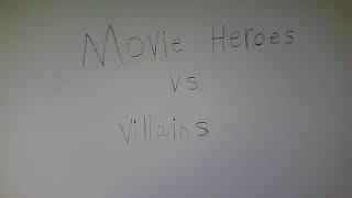 Movie Heroes vs Villains Poster