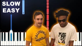 Brockhampton - Sugar (SLOW EASY PIANO TUTORIAL)