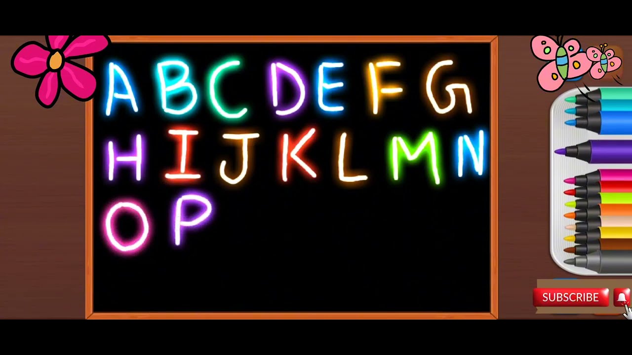 Write ABC alphabets with Glow colors 🌈 ️@KidsCorner-f7x - YouTube