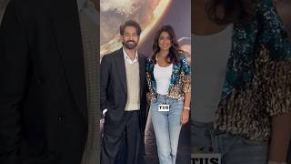 Shriya Saran& Nakuul Mehta Posing At Space Gen Chandaryaan Promotionthe Unseen Shorts