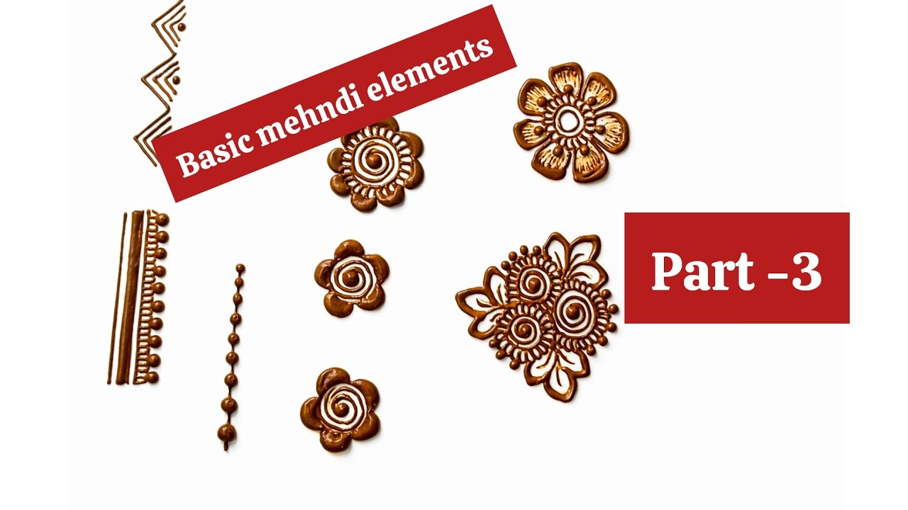 Basic mehndi elements Part 3| mehndi tutorial for beginners | mehndi class 2026 |