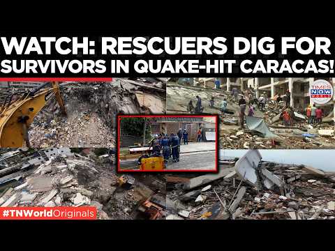 VENEZUELA EARTHQUAKE: Search for Survivors Continues After Deadly Twin Earthquakes Hit Caracas