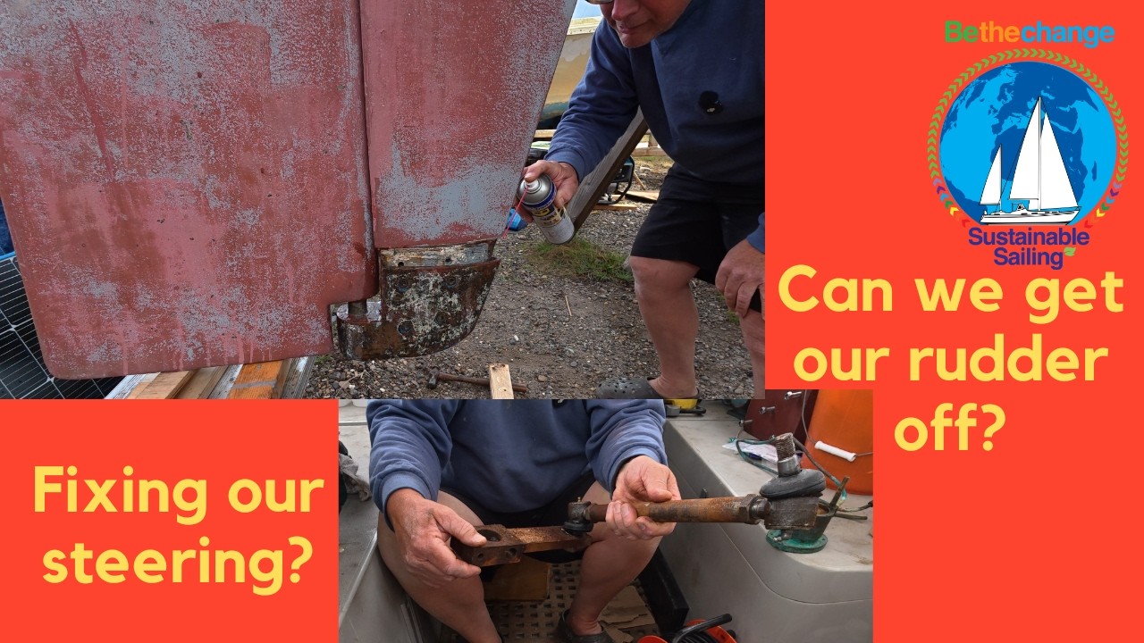 ⁣Can we remove the skeg shoe & rudder on a 50 year old Rival 38? #BoatRefit #DIY #Steering #Rudder