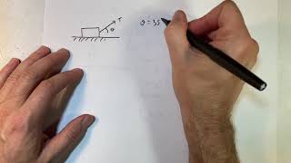 Physics Friction Example:  finding the coefficient of friction and force to pull a block