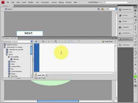 How to make a Next and Previous button in Flash 8