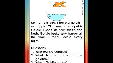 Goldfish: Reading Comprehension #learnenglish #improvinglish #readingcomprehension