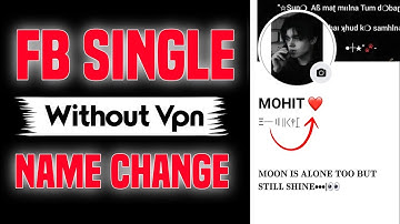 2025 FACEBOOK SINGLE CAPITAL LETTER NAME CHANGE | FACEBOOK ONE NAME CHANGE 2025