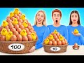100 Layers of Food Challenge | Kitchen Battle with Food by Multi DO Joy