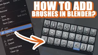 How to add brushes in Blender Append sculpting brushes in Blender.