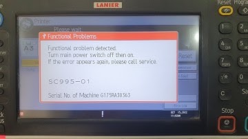 Cách xử lý lỗi SC195 và SC995 trên máy Photocopy Ricoh MP6054