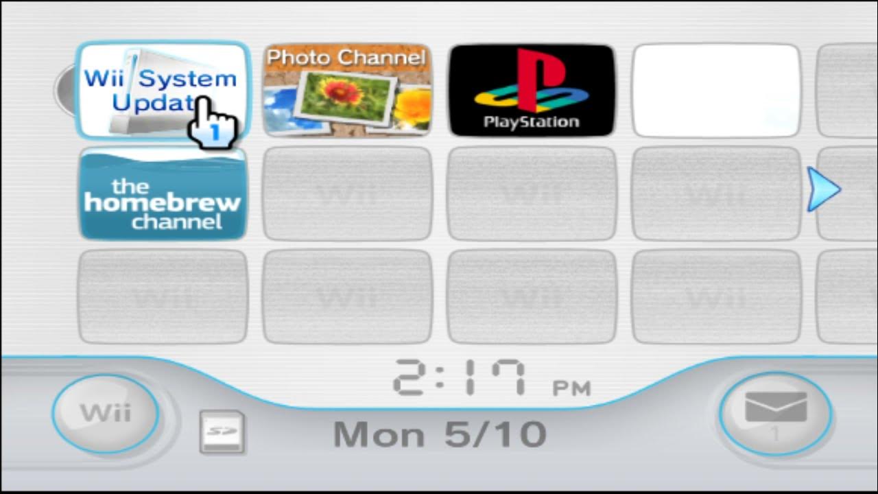 Wii System Update using a game disc YouTube