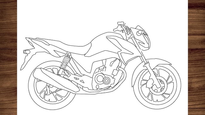 How to draw MOTO XJ 6 - step by step 