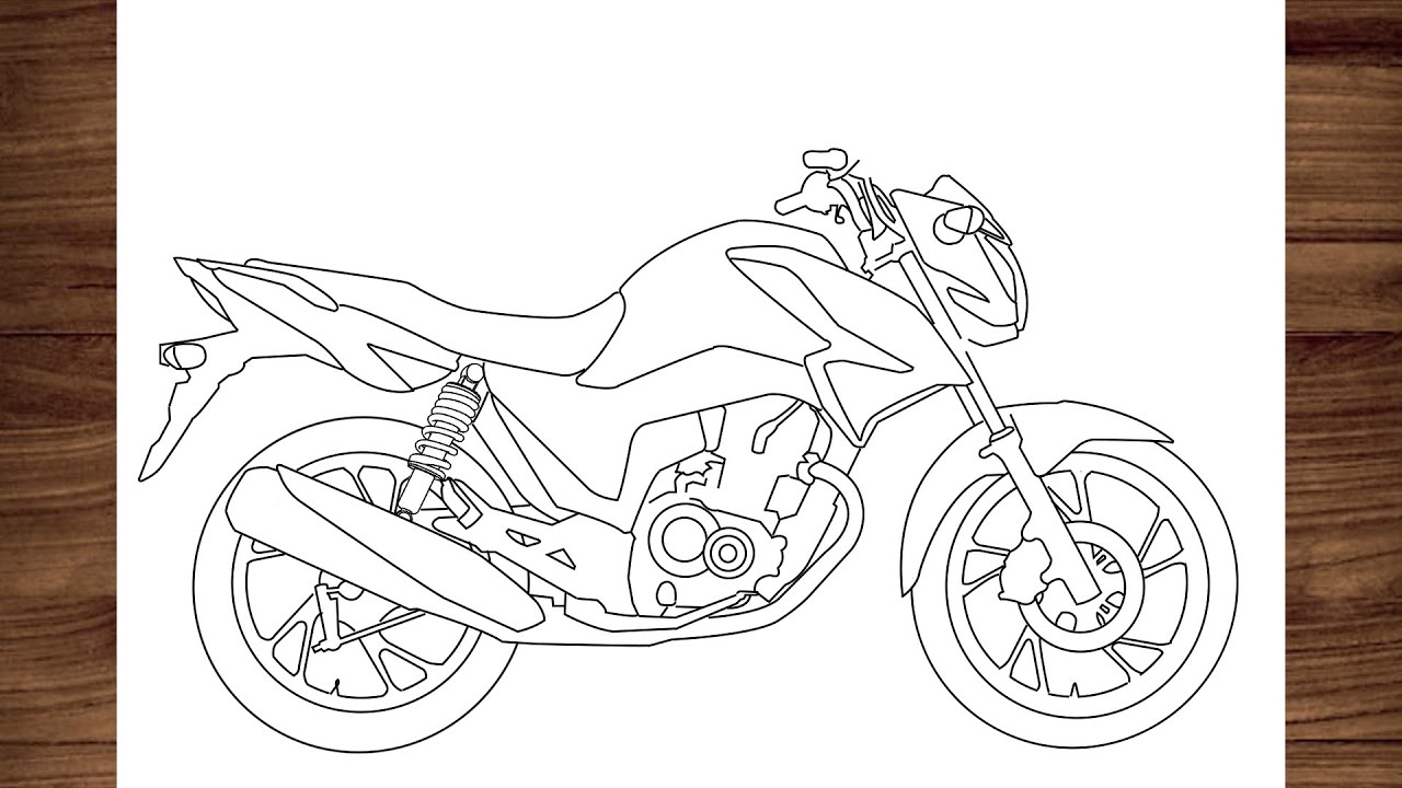 desenho de moto 160