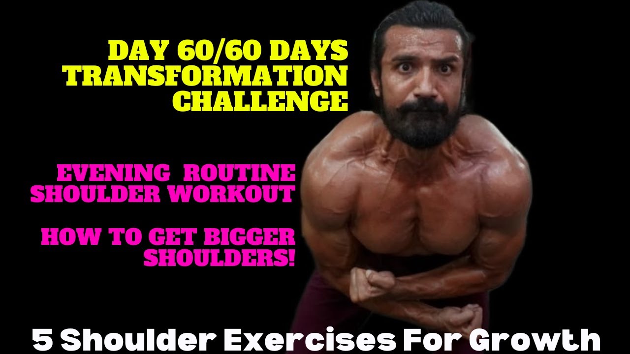 DAY 60/60 DAYS TRANSFORMATION CHALLENGE | Shoulder Workout | 5 ...