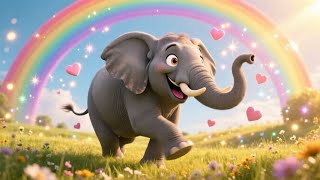 Ellie Elephant Sees the Rainbow | Colorful Animal Rhyme for Kids | Nursery Rhymes & Songs