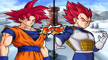 DBZ Budokai Tenkaichi 4 Mods - SSG Goku vs SSG Vegeta (CPU vs CPU)