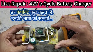 V155 Ev Charger Repair 42V 3A E-Cycle Battery Charger Dead Uc3842 Vccground-Hindi