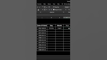 Formula to Extract Day, Month, Year from Date in Ms Excel #excel #formula #maicosoft #office #job