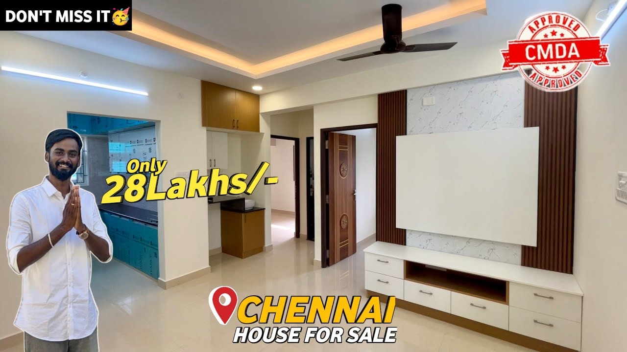 Just 28Lakhs/-😱2BHK House for sale in Chennai💥Next Street to School🥳