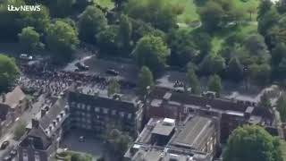 During Queen Elizabeths funeral procession, a female voice cut into the news feed