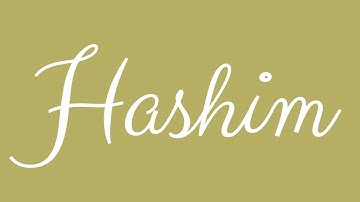 Learn how to Write the Name Hashim Signature Style in Cursive Writing