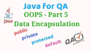 Java OOPS - Part5 - Data Encapsulation | Access modifiers | private | protected | Public | Default