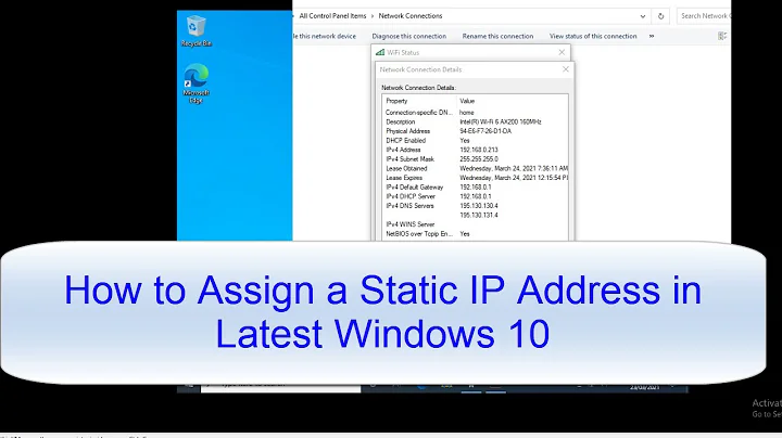 How to Assign a Static IP Address in Windows 10 |  How to configure static IP address in windows 10
