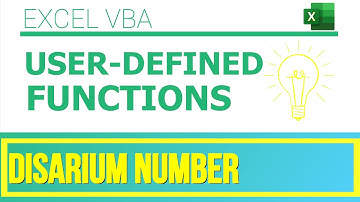 Excel VBA - User-Defined Functions|Disarium Number