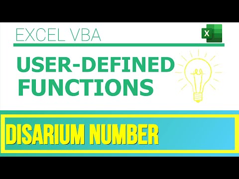 Excel VBA - User-Defined Functions|Disarium Number