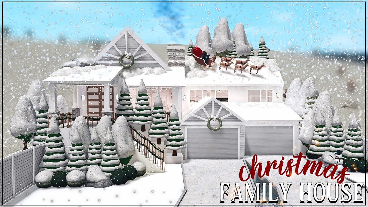 BLOXBURG: Two-Story Christmas Family Home | house build 🎅🏻 - YouTube