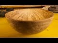 große Holzschale aus gestockter Buche drehseln,  Herstellung, diy