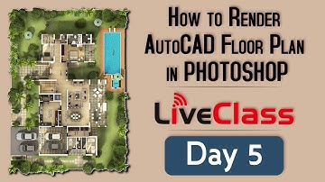 Day 5 | PHOTOSHOP Architecture | How to Render AutoCAD/Pdf Floor Plan in PHOTOSHOP