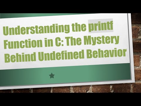Understanding the printf