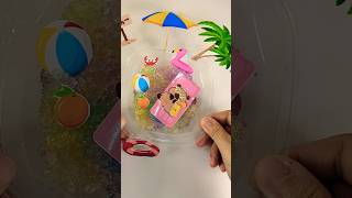 Capybara Swimming in the Beach #capybara #diy #paperdiy #shorts #asmr #만들기